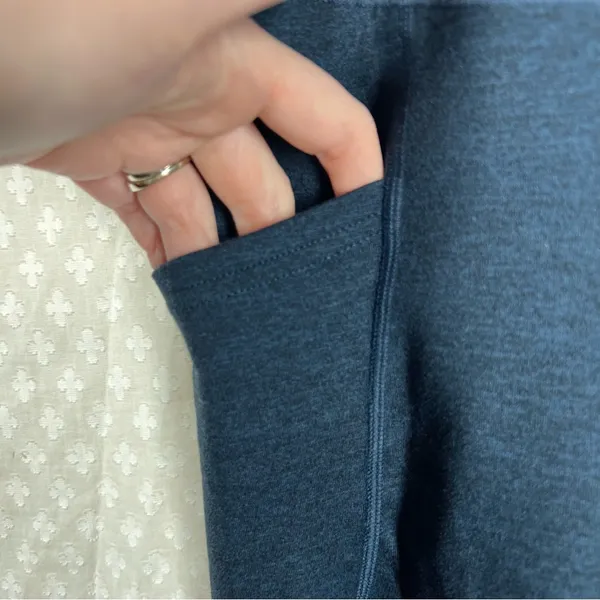 Quince Blue‎ Space Dye High Rise Pocket Leggings - Image 3