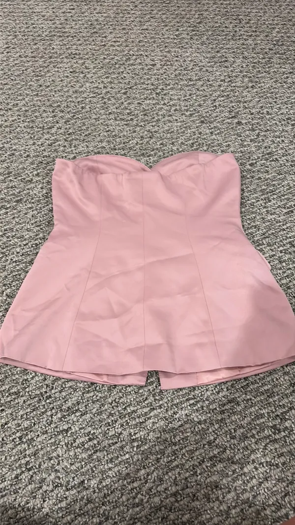 ZARA Strapless Button Down Top - Image 4