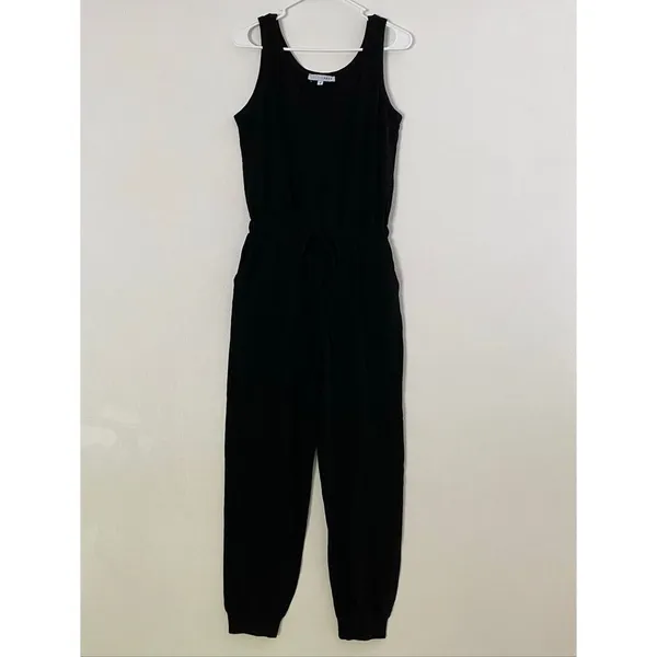 Baltic Born Black Sleeveless Jumpsuit Small Casual Lounge Minimalist - Image 2