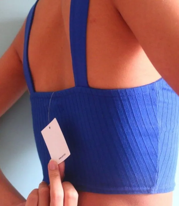 Urban Outfitters Blue Lace Up Top - Image 4