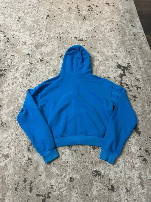 Skims Light French Terry Zip Up Hoodie Size Small in Mykonos - Image 3