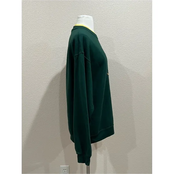 Pleasant Shade Vintage Green Embellished Fall Leaves Crewneck Sweater Size Large - Image 3