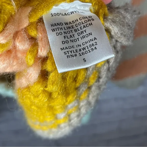 By together knit stripedsoft sweater‎ oversized size small boho colors - Image 2