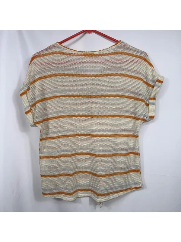 #LoveWins Medium Striped Knit Tie Front Top - Image 6
