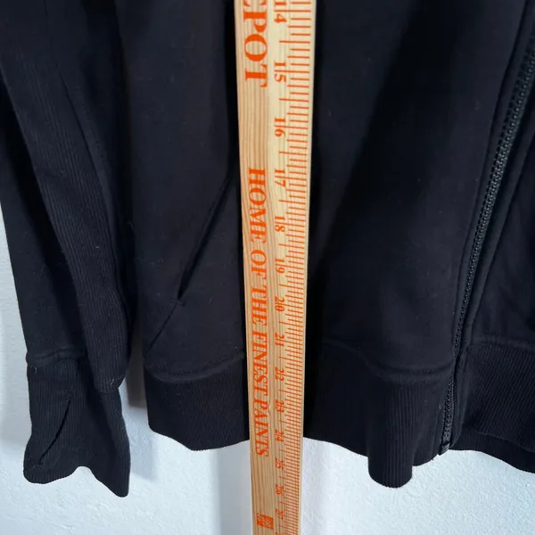 ATHLETA Triumph Hoodie Sweatshirt Jacket Full Zip Size M Black‎ Gym Workout - Image 8