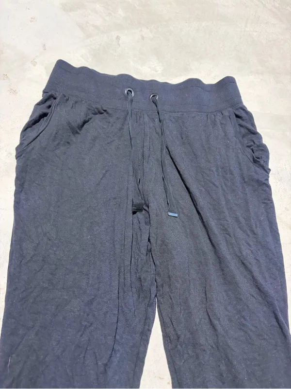 Athleta Black Jogger Pants with Drawstring Waist medium - Image 2