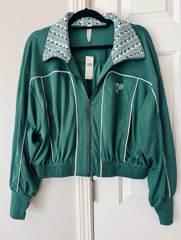 Anthropologie Daily Practice Sport Club Track Crop Jacket, Size XL - Image 6