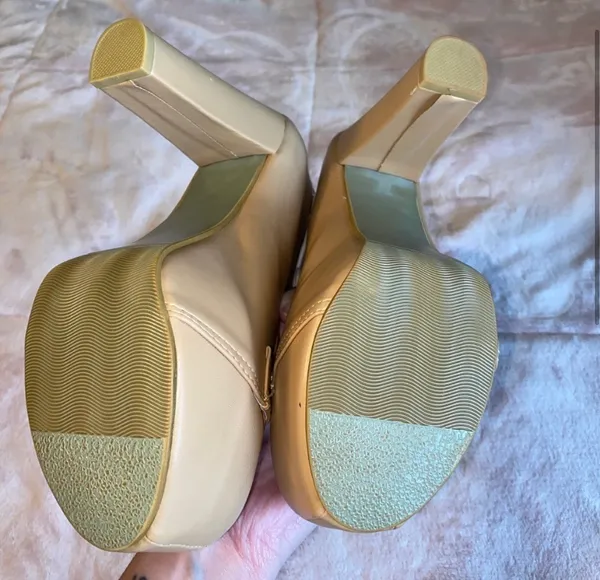 Light Pink High Heel Boot Heels Size 7.5 - Image 4