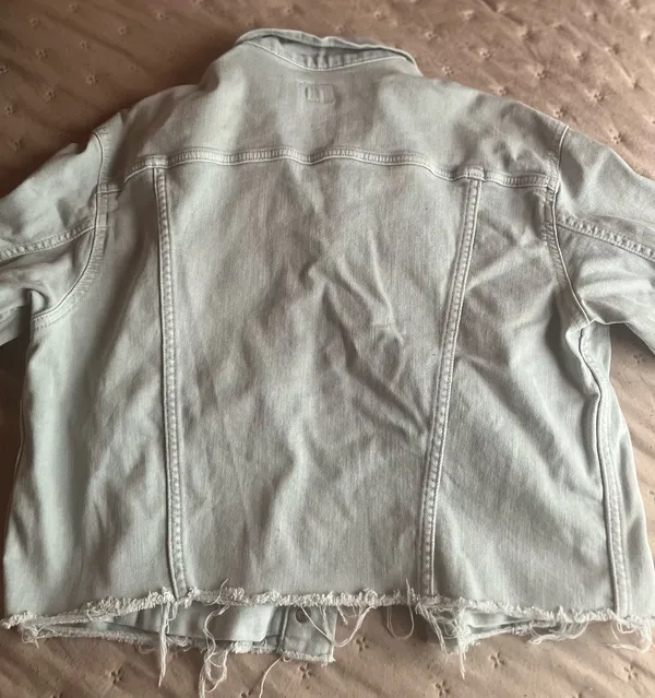 Light denim crop jacket Blue Size L - Image 4