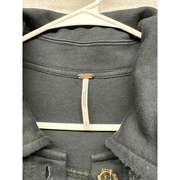 Free People Ruby Jacket Small Incense Black Gray Fleece Shacket Size Small - Image 2