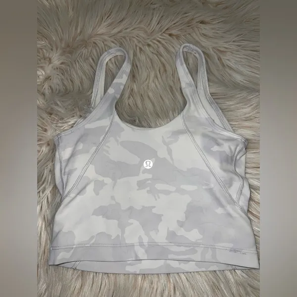 Lululemon Align Tank Top Size 0 White Camo – Flaw (Blue Stain) - Image 4