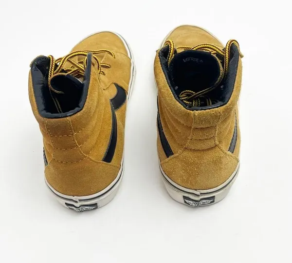 VANS Suede Wheat Tan Black SK8 High Top Sneakers, Size 6.5 - Image 9