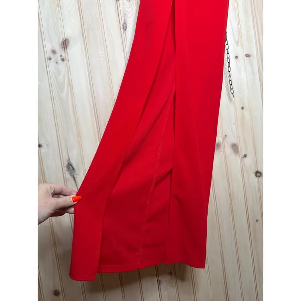 NWT Lulus Keeper of My Heart Red One-Shoulder Maxi Dress Holiday Paty Gala XXS - Image 4