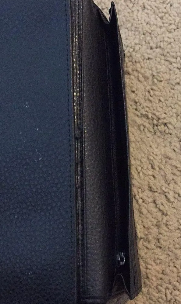 Black faux leather wallet. - Image 7