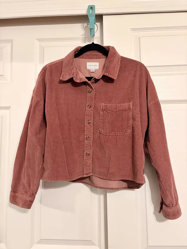 Corduroy Button-Up American Eagle - Image 5