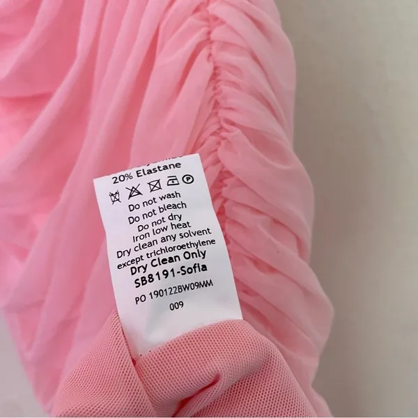 House of CB “Sofia” Fairy Pink Mesh Maxi‎ Dress strapless NWOT like fornarina XL - Image 15