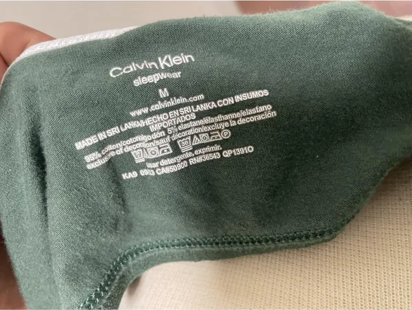 Y2k Calvin Klein Green Plaid Sleepwear Tank Top M - Image 2