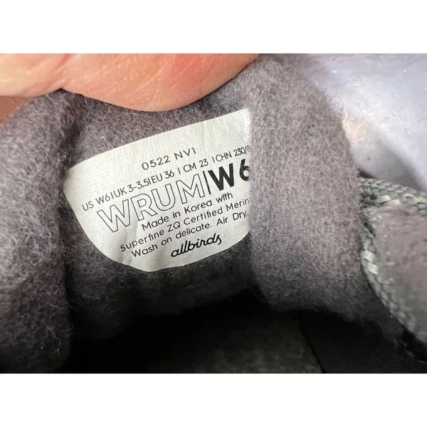 NIB Allbirds Wool Runner-Up Mizzle Grey Water-Repellent Sneakers Size 6 - Image 13