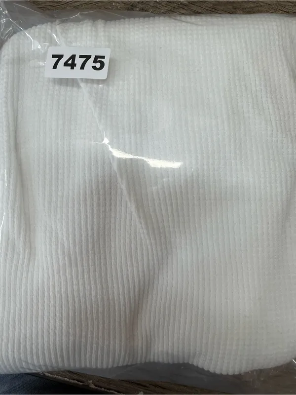 We the free white waffle knit long sleeve top size small - Image 4