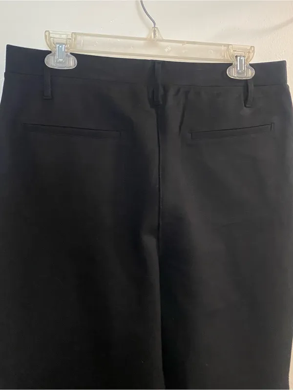 Quince Womens L Large 34x29 Black Ultra Stretch Ponte Pants 4 Pocket Casual NWT - Image 6