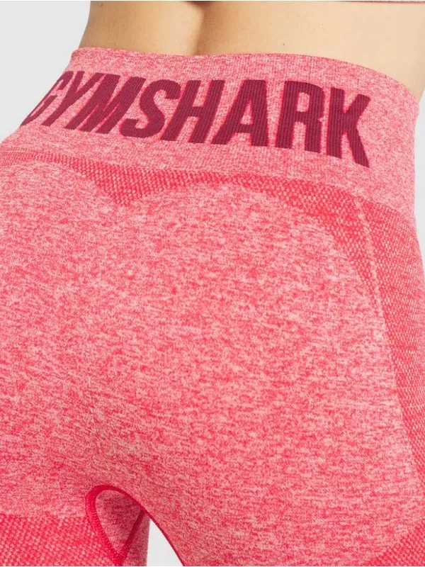 Gymshark Flex Cycling Shorts in Red Marl/Claret - Image 8