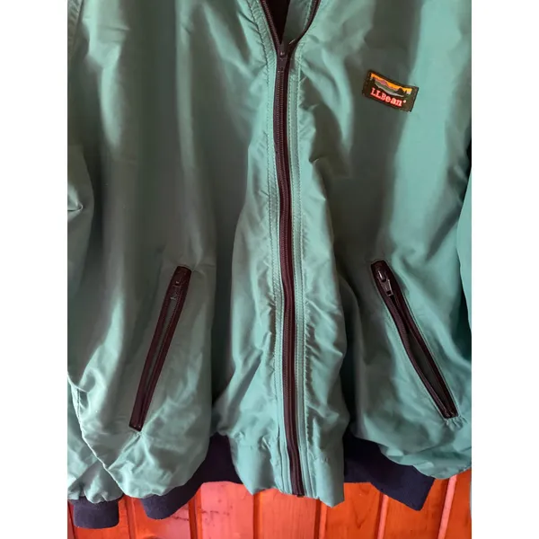 Vintage L.L. Bean Teal Bomber Jacket – Retro 90s Windbreaker‎ Zip Up Outerwear - Image 4