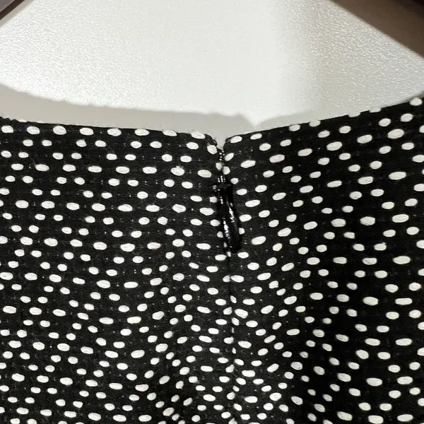 J. Crew Black and White Sleeveless Dress Size 0 Knee-Length - Image 5