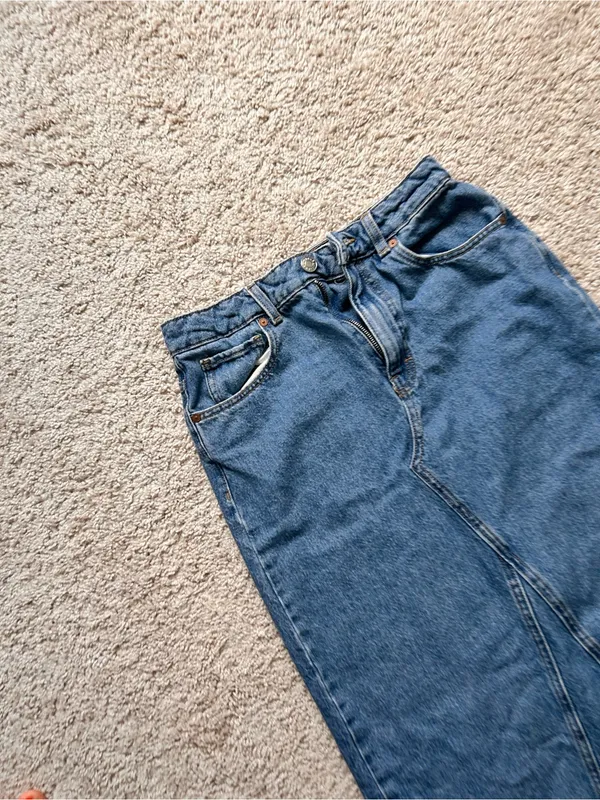 Mango long denim high waist skirt. S - Image 3
