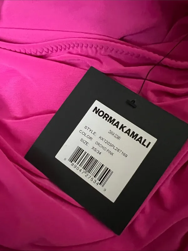 Norma Kamali Diana Gown XS Orchid Pink NEW Tags - Image 4