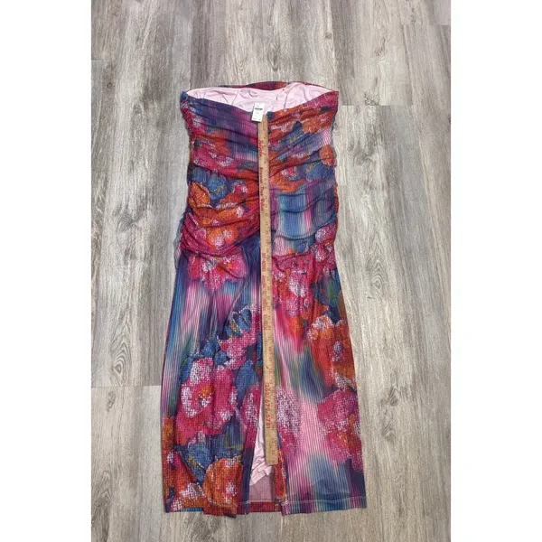 Anthropologie The Soleil Slim Strapless‎ Ruched Mesh Dress Size XL - Image 6
