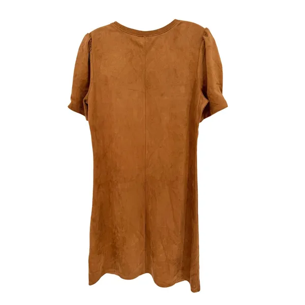 Another Love Demi Dress Womens S Brown Faux Suede Boho Minimalist Western Earthy - Image 7