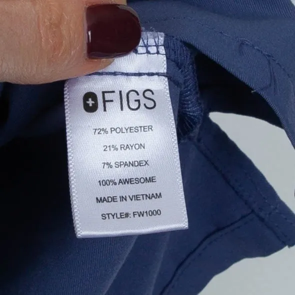 Figs Womens Catarina One‎ Pocket Scrub Top Size M Blue Short Sleeve Nursing Work - Image 6