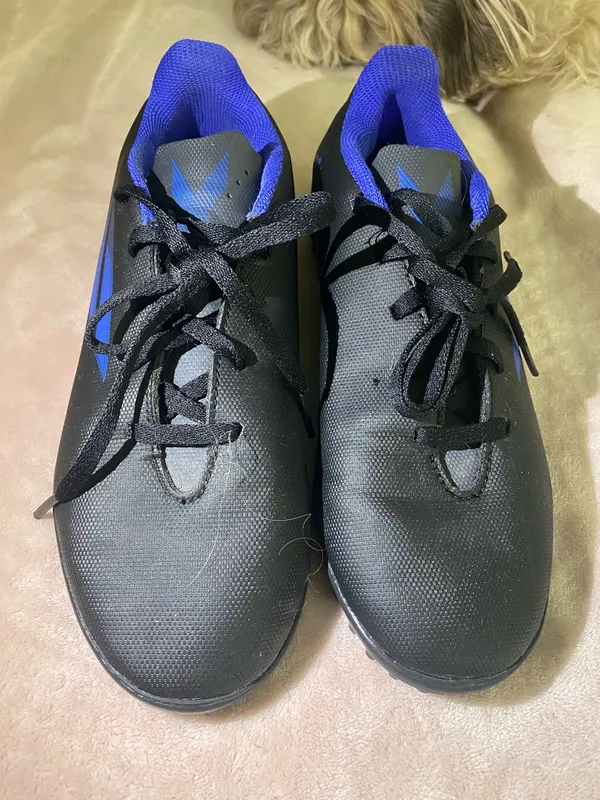 Adidas Boys X Speedflow Black Blue Soccer Indoor Football Cleats 5.5 - Image 2
