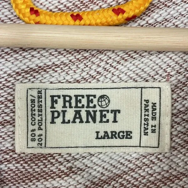 FREE PLANET Knit Hooded Sweatshirt Hoodie Large - Image 12