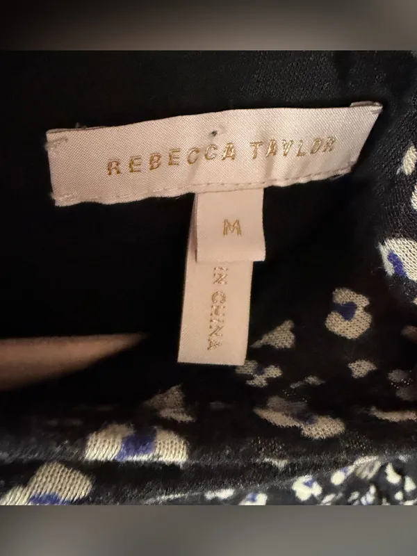 REBECCA TAYLOR Long-Sleeve Mini Cheetah Jersey‎ Dress, Medium - Image 10