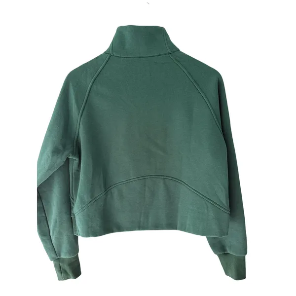 Green Quarter Zip Pullover Sweatshirt Small Golf Tennis Preppy Athleisure - Image 3