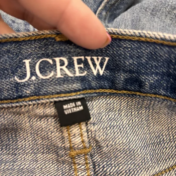 J.Crew 84 Straight Jeans Womens 28 Blue Medium Wash Frayed Hem‎ Denim Pants - Image 6