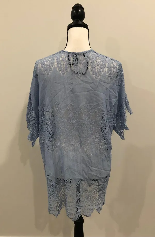 Mixit Blue Lace Cardigan - Image 4