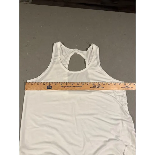 Athleta Hi-Low Flowy Tank Top Women's‎ Size small White no underneath bra - Image 5