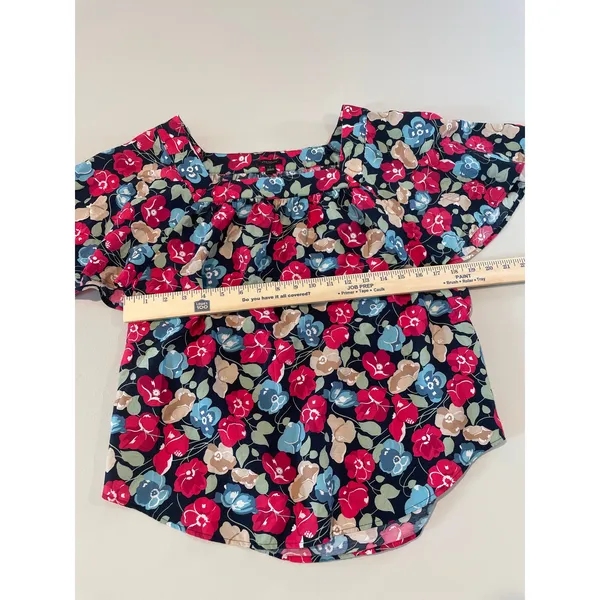 Ann Taylor Floral Loose Fit Top Size S Black - Image 5