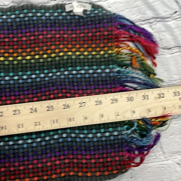 Merona Scarf Rectangular Rainbow Weave Warm Soft - Image 8