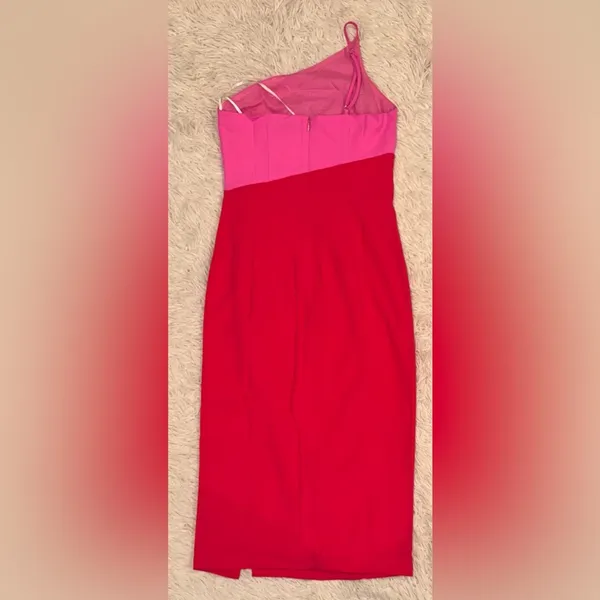 NWOT Petal & Pup Xiomar Pink midi over shoulder Dress sz 8 - Image 5