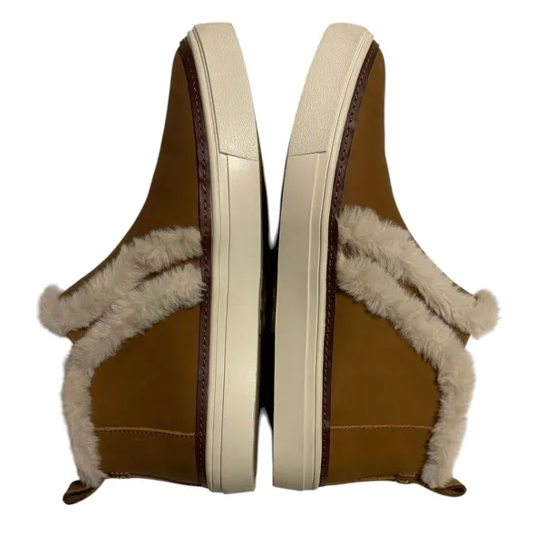 TOMS Women Brown Faux Shearling Trim Ankle Boots Slip On Sneaker Bootie 10018928 - Image 8