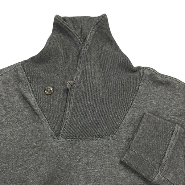 Old Navy Shawl Collar Sweatshirt Cabin Core Charcoal Heather Small 282990-02 - Image 4