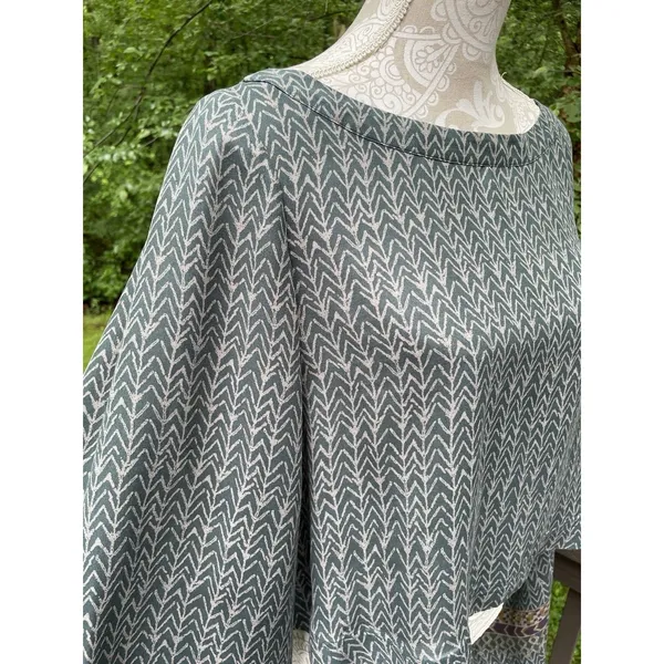 Free People Stars Align Sage Green Bell Sleeves Crop Blouse M Boho Festival Sz M - Image 12