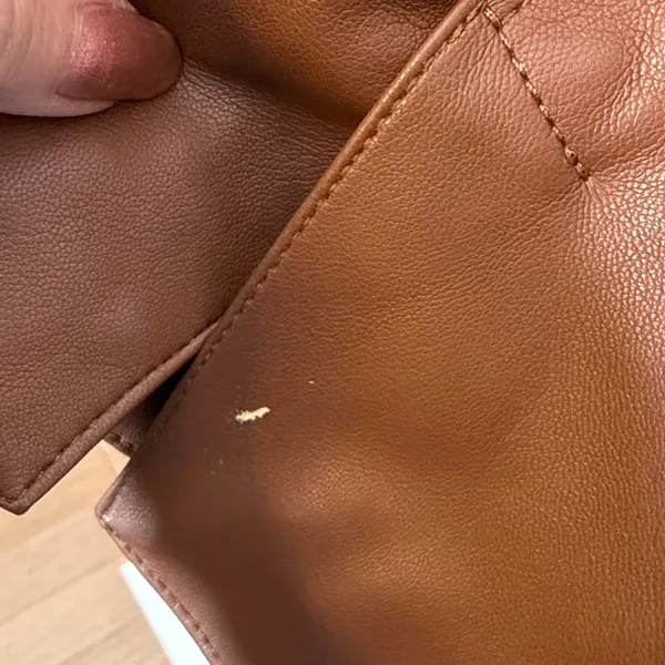 Zara Camel Brown Faux Leather Trench Coat - Image 5