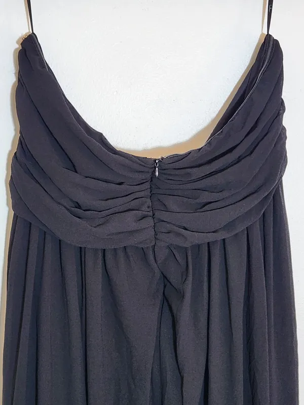 Lulus Black Chiffon Strapless Evening Dress Size 2X NWT Wedding Guest Prom - Image 5