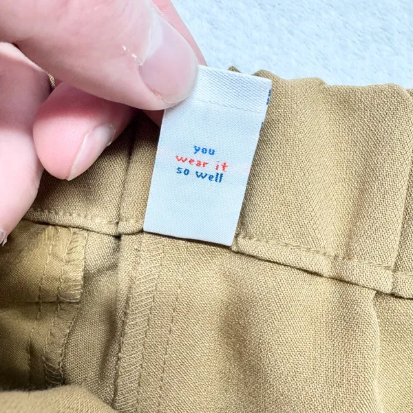 A New‎ Day Wide Leg Pleated Trousers Womens Size S Camel Tan High Rise Stretch - Image 8