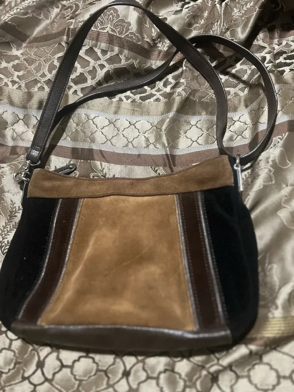 & Other Stories Brown suede purse - Image 3