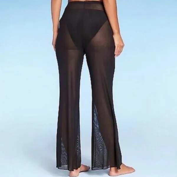 Wild Fable NWOT Women's Black Sheer Pants Size XSmall Mesh High Rise Flare - Image 2
